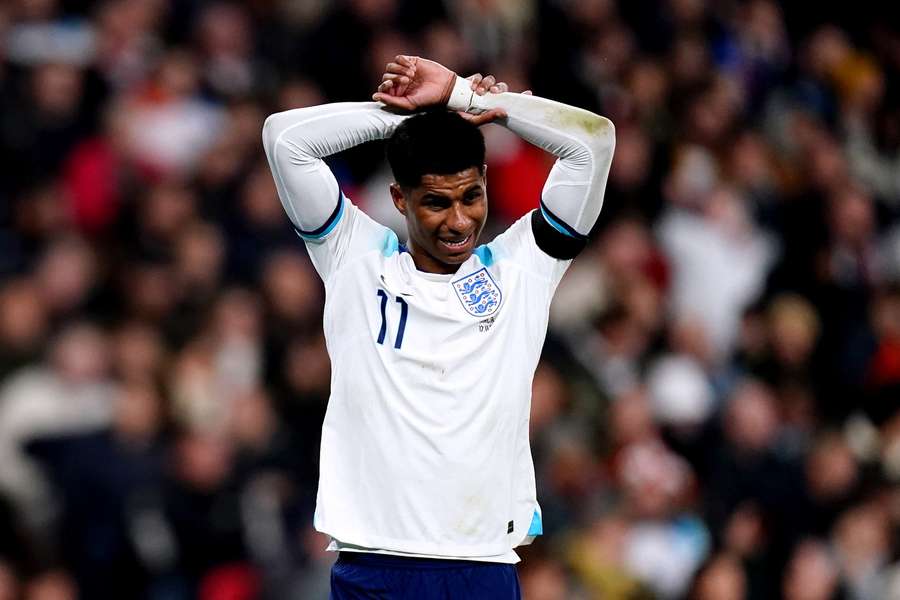 Marcus Rashford é a grande ausência na lista da Inglaterra