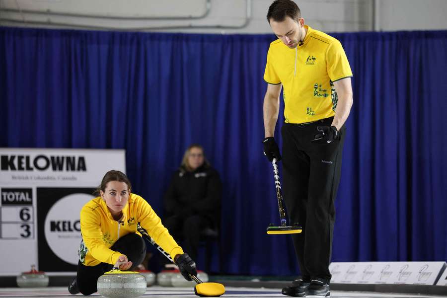 Tahli Gill and Dean Hewitt photographed during their unsuccessful qualification run for the 2026 Olympics.