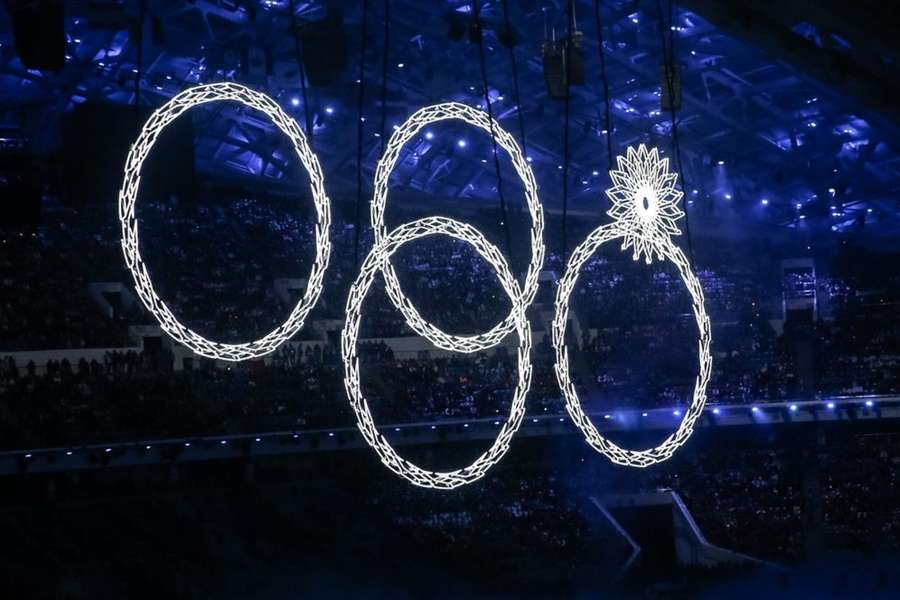 Die olympischen Ringe bei den Winterspielen in Sotschi 2014