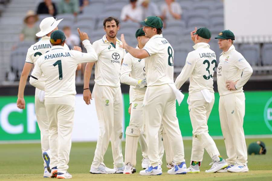 Mitchell Starc removed skipper Shan Masood towards the end of the day's play