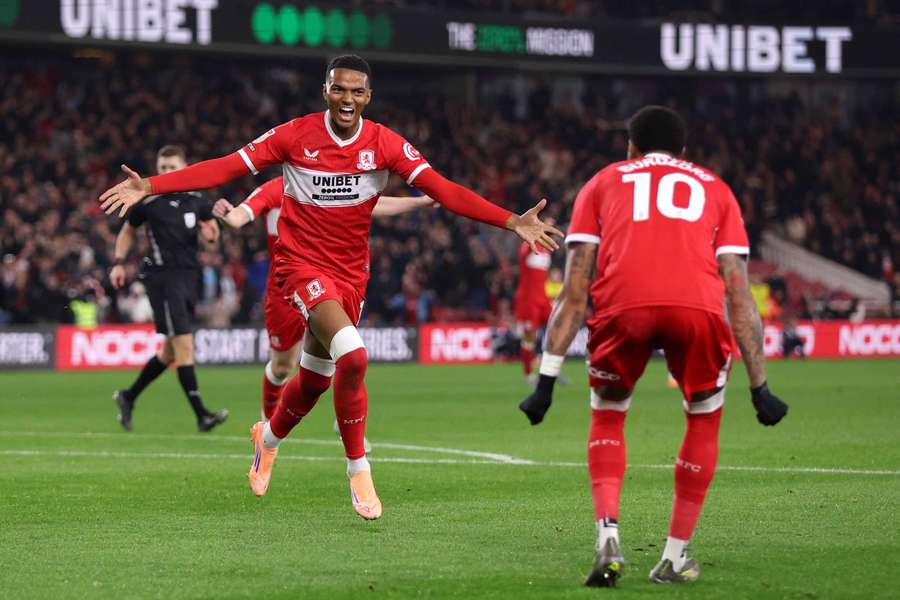 Morgan Whittaker celebrates scoring against Ipswich