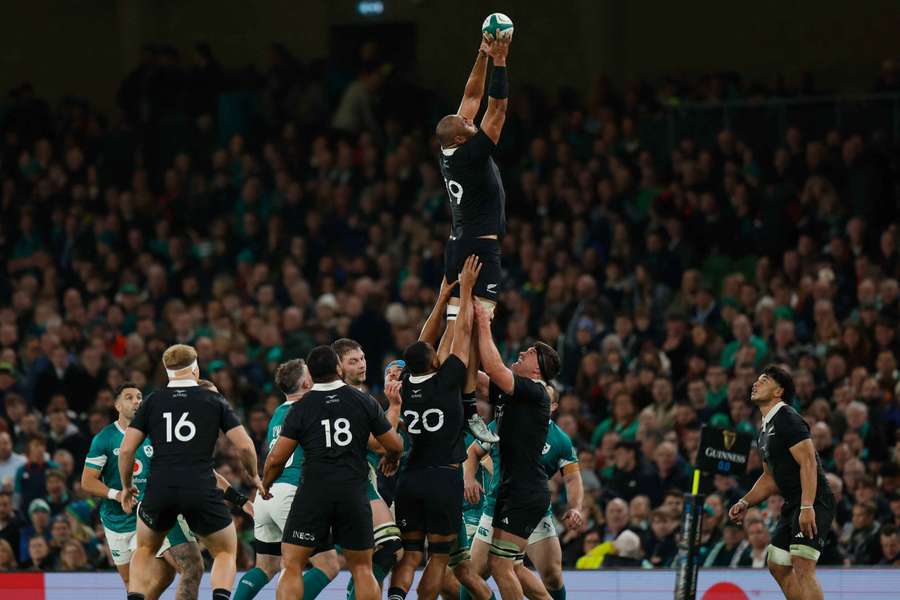 New Zealand in action against Ireland last week