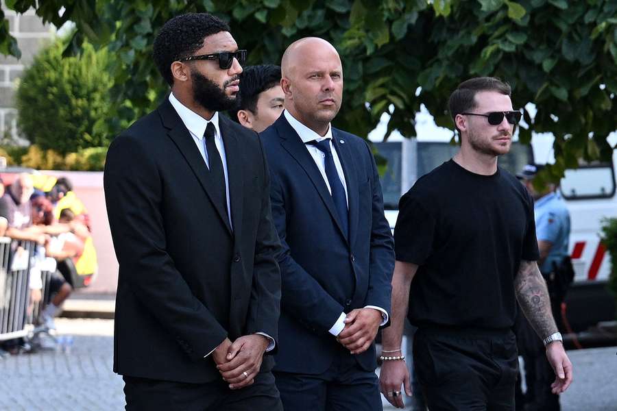 Arne Slot, en el funeral de Diogo Jota