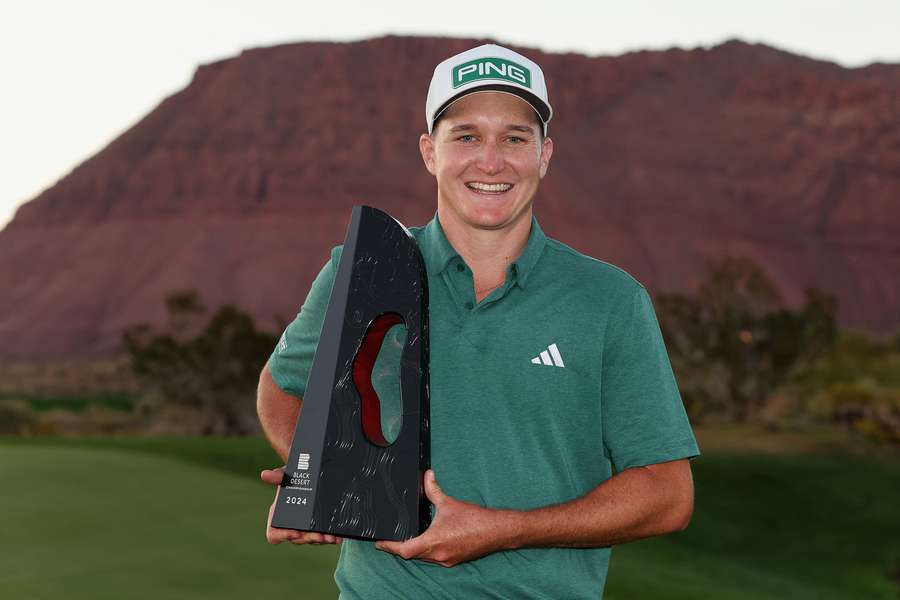 McCarty poses with his trophy