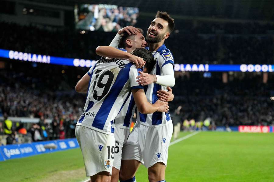 La Real Sociedad anota el 45% de sus goles ligueros a partir del minuto 75