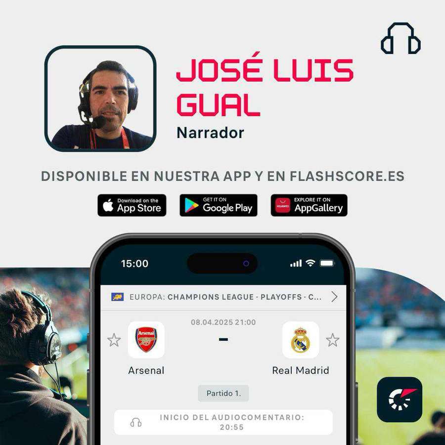 José Luis Gual narra en directo Arsenal-Real Madrid