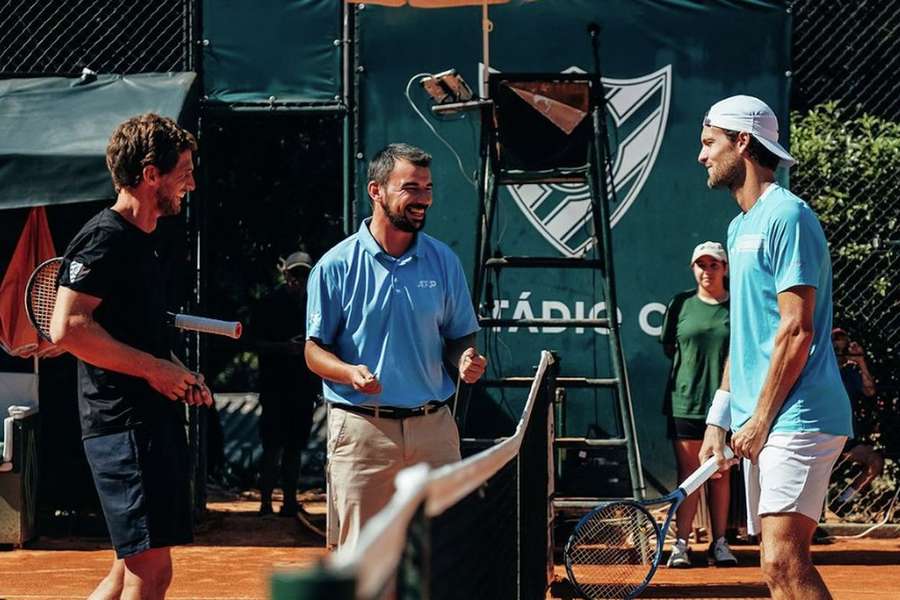 Pedro Sousa com João Sousa no Lisboa Belém Open