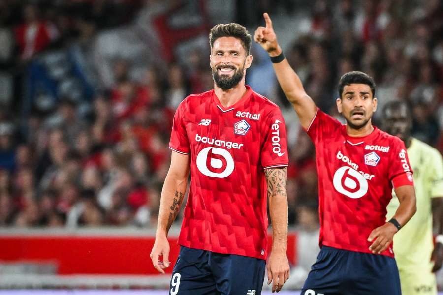 Olivier Giroud joue les sauveurs sur le gong et offre la victoire à Lille face à Monaco