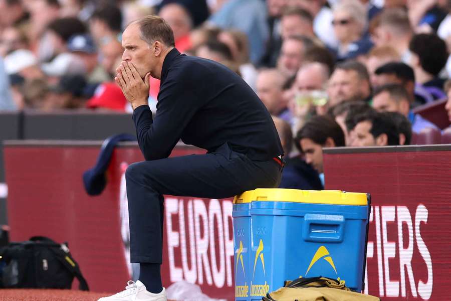 Thomas Tuchel, Head Coach of England, looks on Thomas Tuchel, Head Coach of England, looks on