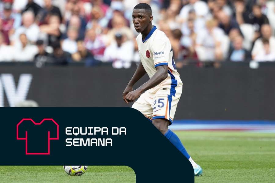 Moises Caicedo em destaque no meio-campo do Chelsea