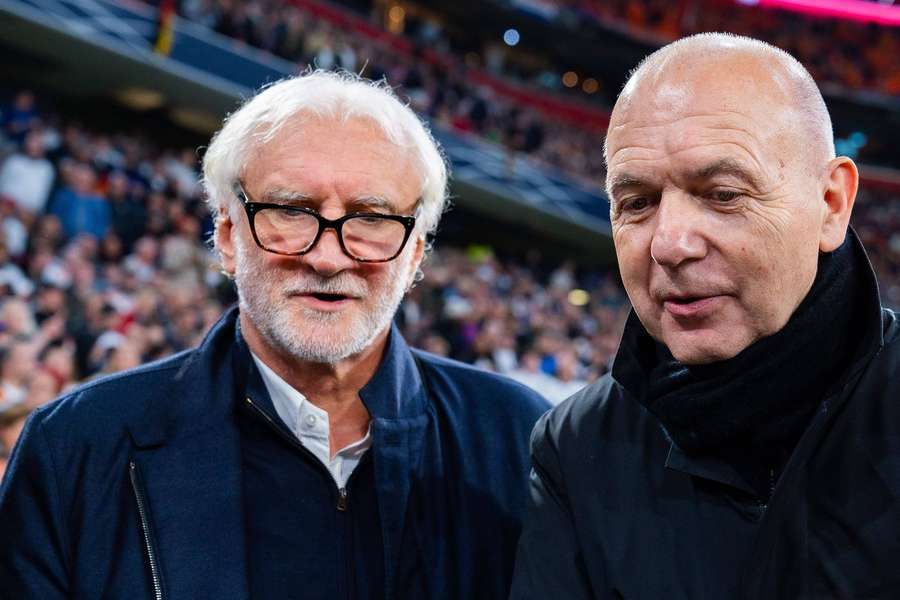 Rudi Völler (l.) und Bernd Neuendorf (r.)