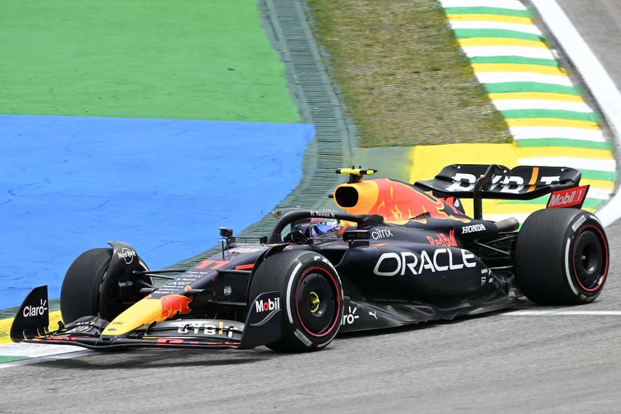 Sergio Perez al volante della Red Bull