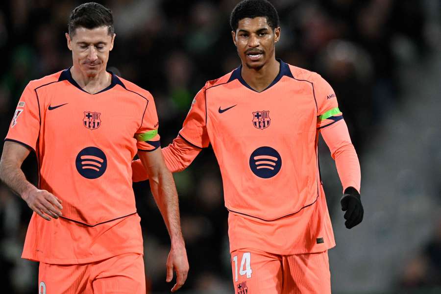 Lewandowski y Rashford, dos de los goleadores del Barcelona