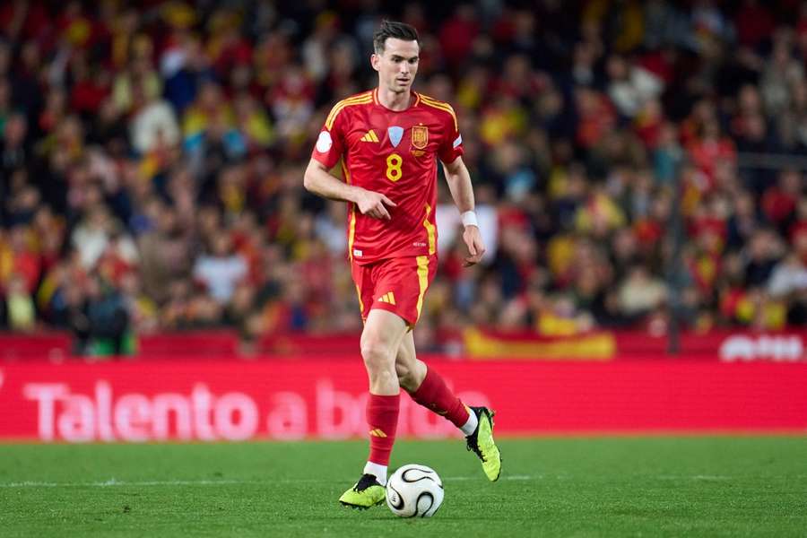 Fabián, durante el España-Países Bajos de cuartos de final de la Nations League
