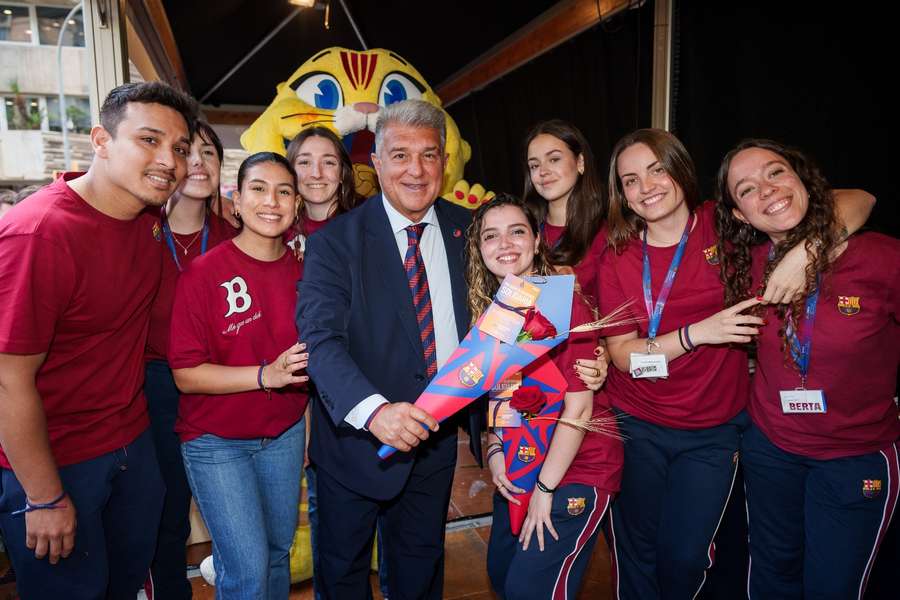 Laporta, durante la Diada de Sant Jordi