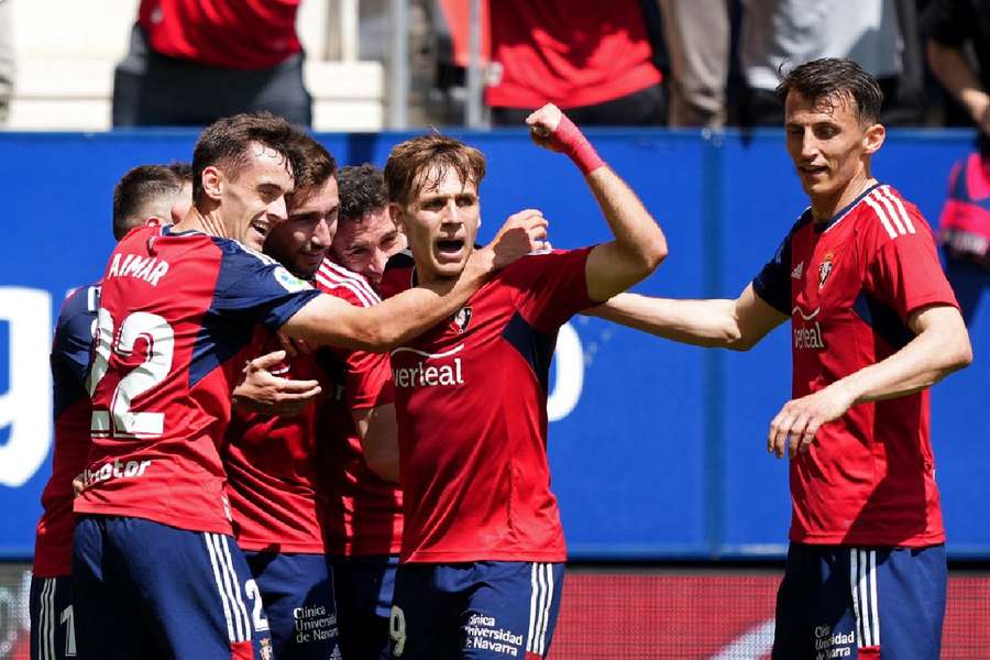 Osasuna celebrate their winner