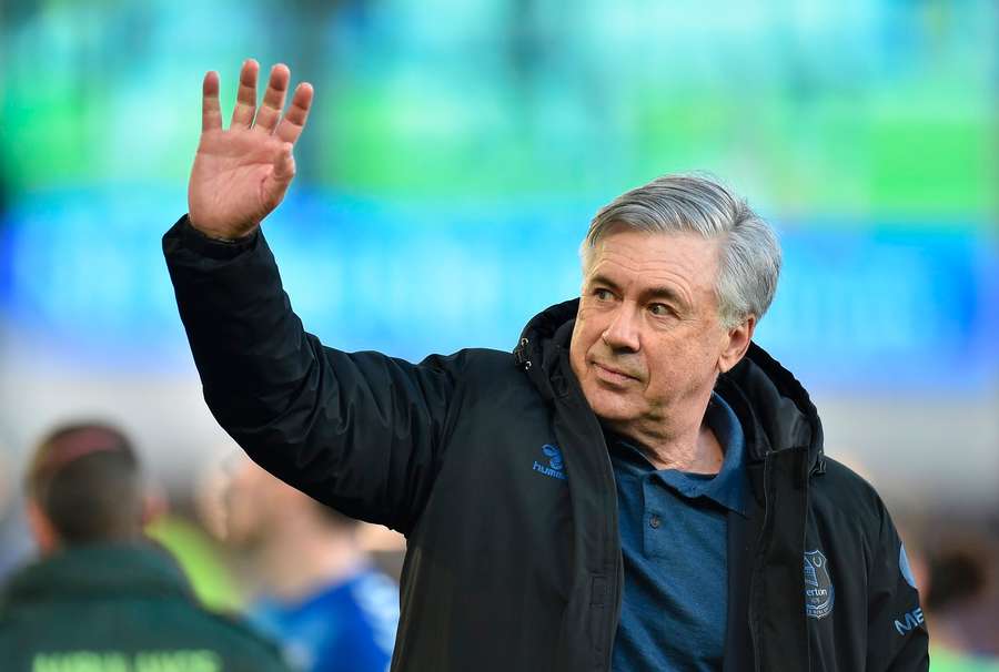 Carlo Ancelotti during his time with Everton