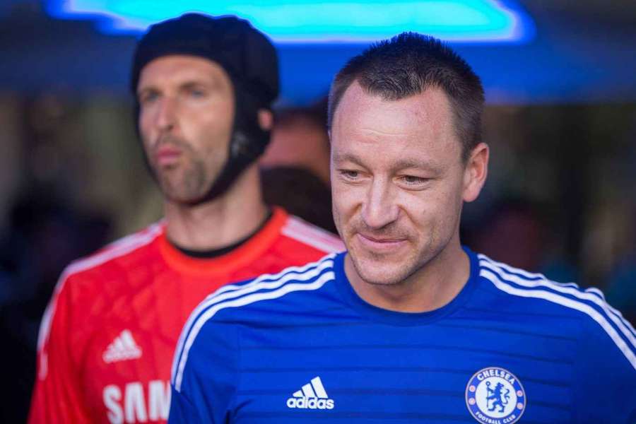 Terry po boku Čecha v barvách Chelsea.