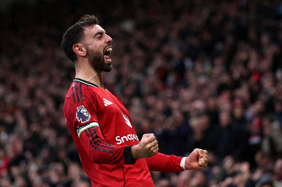 Bruno Fernandes apontou o segundo golo do Manchester United
