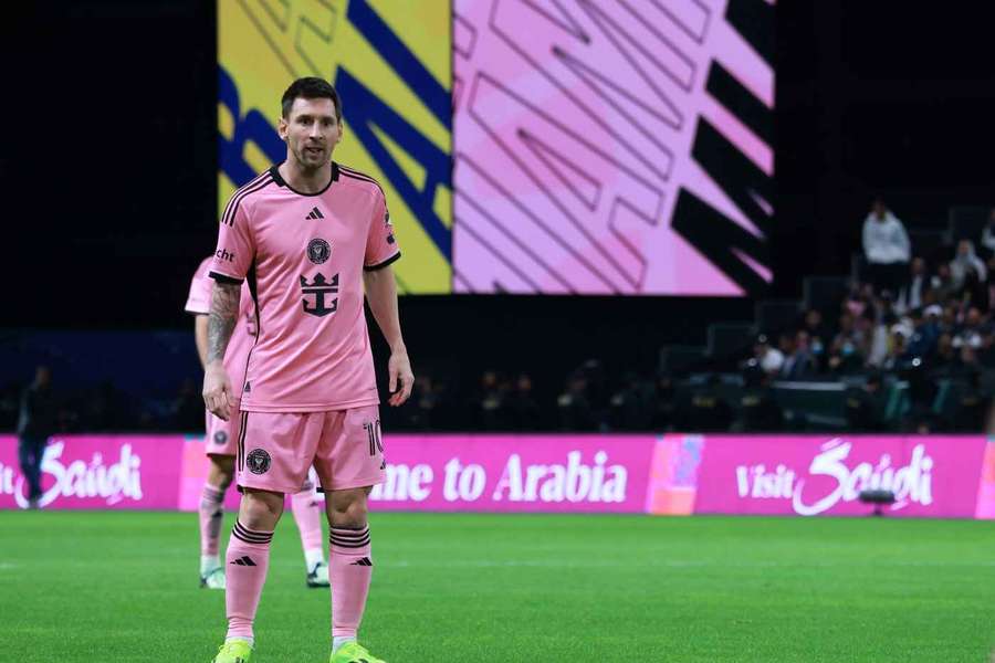 Messi during a match against Al-Nassr Messi during a match against Al-Nassr