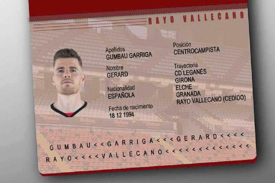 Gumbau, jugador del Rayo Vallecano
