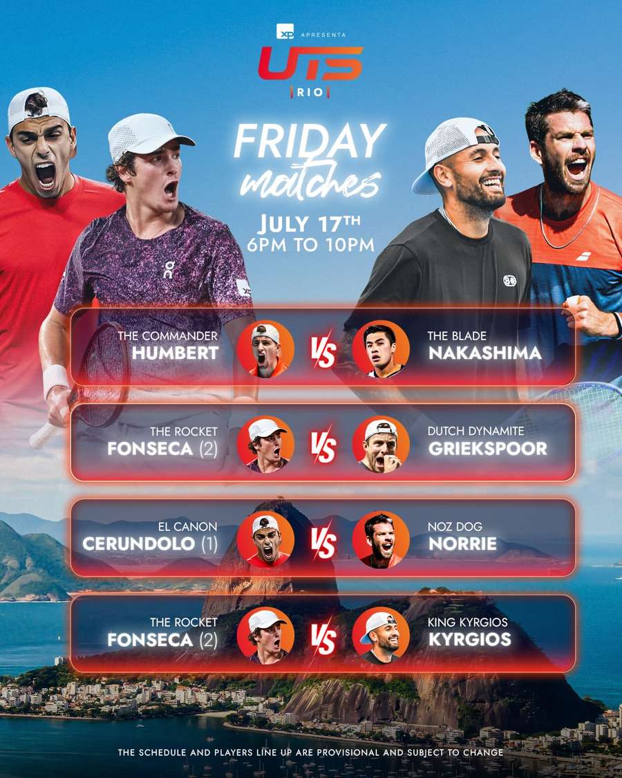 Torneio de exibição no Rio terá Fonseca e Kyrgios Torneio de exibição no Rio terá Fonseca e Kyrgios