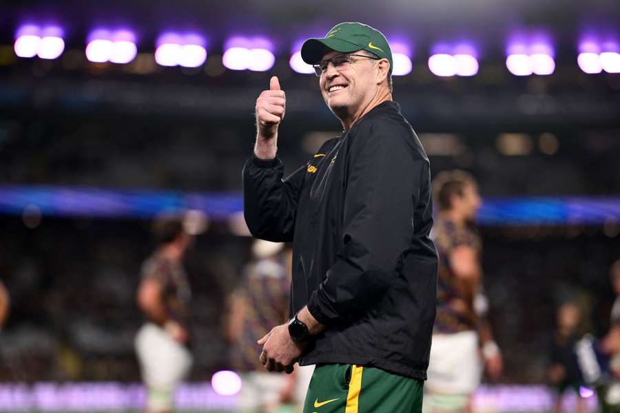Springboks coach Rassie Erasmus looks on ahead of their weekend loss to New Zealand.