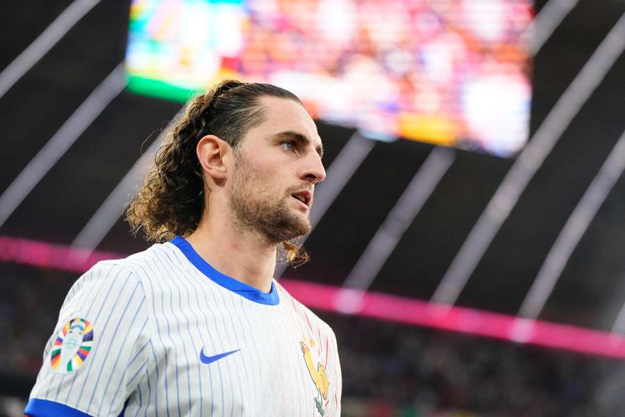 Adrien Rabiot a Francia-Spagna durante l'Euro