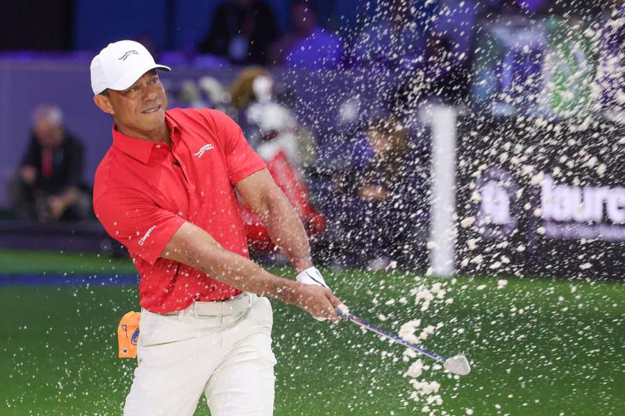 Tiger Woods zeigte im Rahmen der Indoorliga TGL sein großes Können