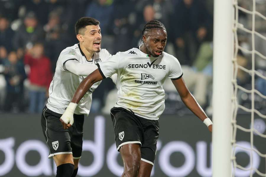 L'esultanza di Kouda L'esultanza di Kouda