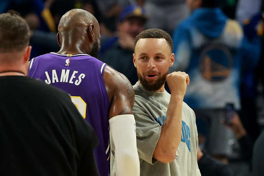 LeBron et Curry le 9 avril 2026. LeBron et Curry le 9 avril 2026.