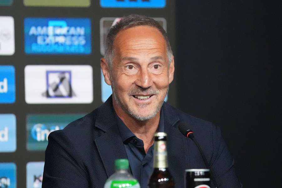 Adi Hütter bei seiner Vorstellung in Frankfurt.