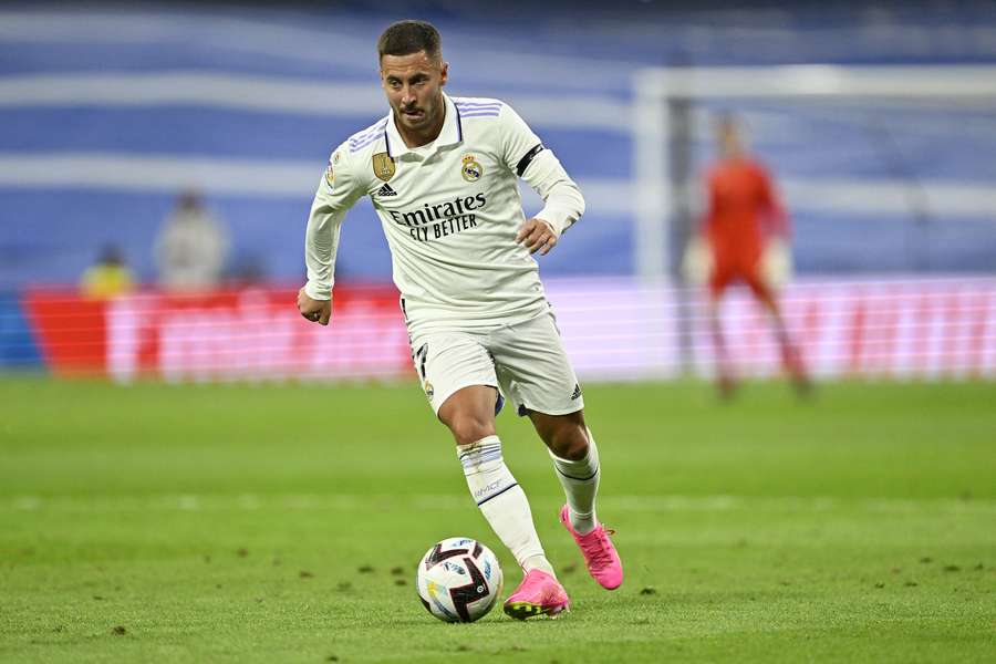 Hazard v drese Realu Madrid.