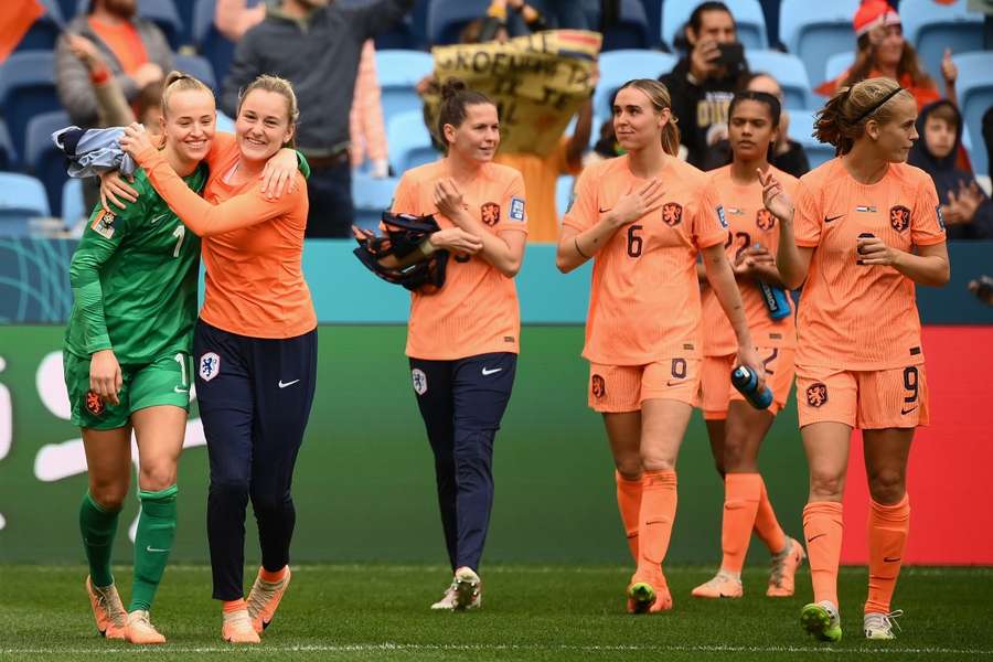 Países Bajos celebra su triunfo ante Sudáfrica