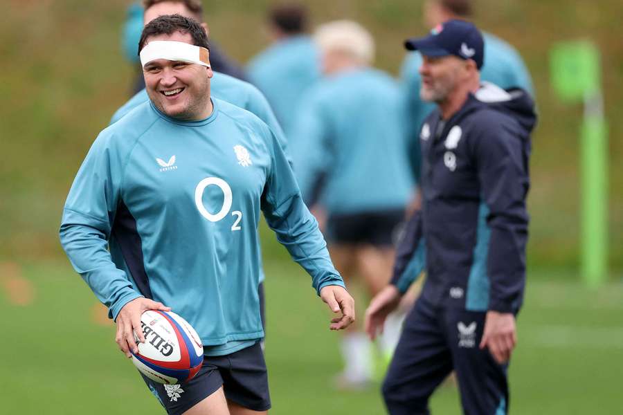 Jamie George takes part in a training session ahead of England's opening Quilter Nations Series match against Fiji Jamie George takes part in a training session ahead of England's opening Quilter Nations Series match against Fiji