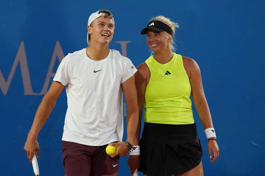 De to danskere sammen under Hopman Cup i 2023