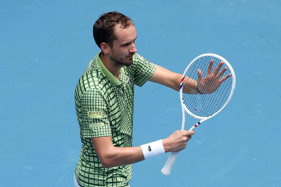 Daniil Medvedev applauds the Melbourne crowd after moving on at the Australian Open.