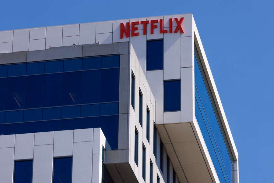 Le logo de Netflix sur l'un de ses bâtiments à Hollywood, à Los Angeles.