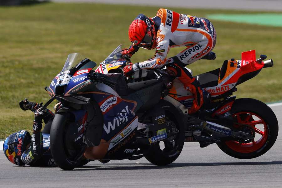 Marquez and Oliveira were involved in a crash