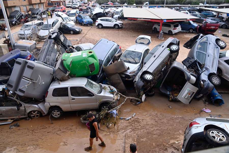 Os efeitos da tempestade em Valência