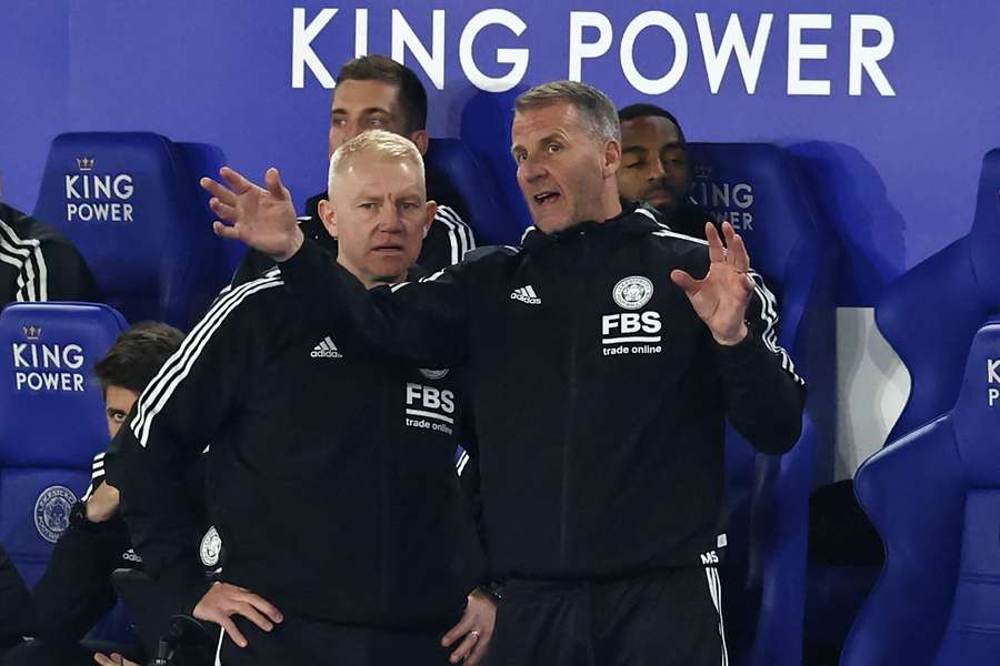 Leicester are currently under the guidance of first-team coaches Adam Sadler (L) and Mike Stowell (R) 