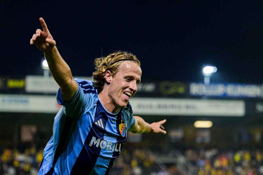 Jeppe Okkels celebrates his goal Jeppe Okkels celebrates his goal