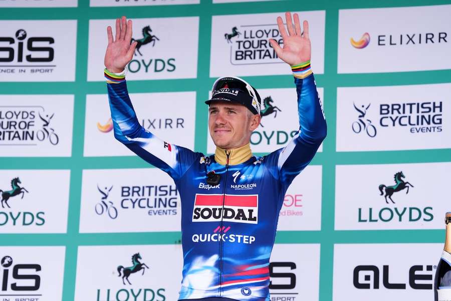 Evenepoel après sa victoire ce samedi.