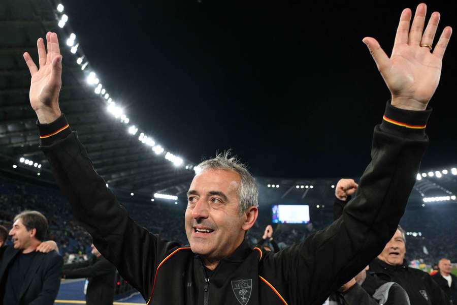 Marco Giampaolo após um jogo do Lecce