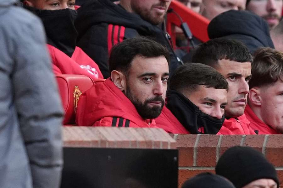 Bruno Fernandes ficou no banco na última partida do Manchester United Bruno Fernandes ficou no banco na última partida do Manchester United