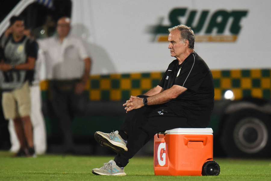 Bielsa, sentado en su lugar favorito.