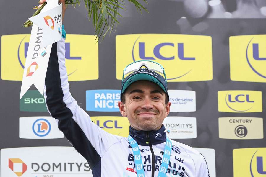 Lenny Martinez sur le podium ce jeudi.