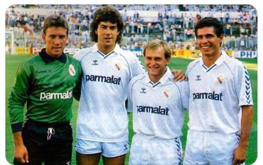 Mino con Buyo, Pardeza y Solana en el Real Madrid