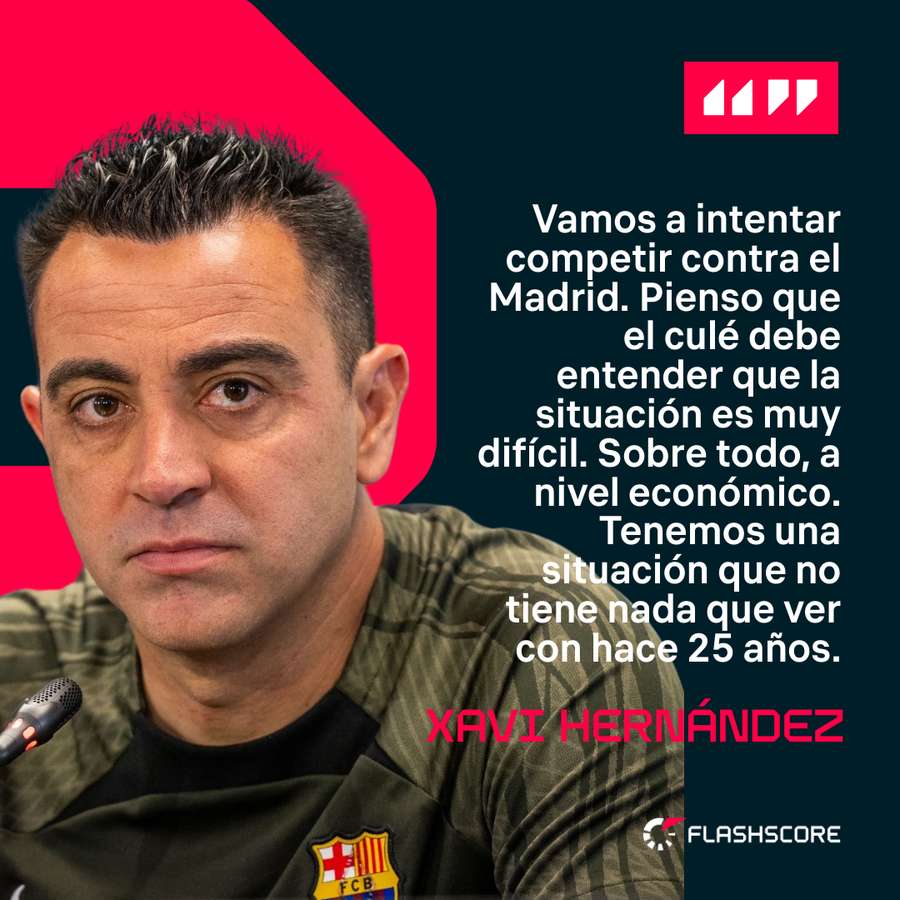 Xavi, sobre la comparativa con el Real Madrid