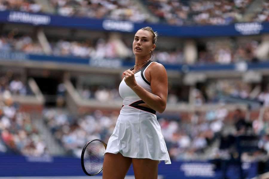 Sabalenka en acción en el US Open Sabalenka en acción en el US Open